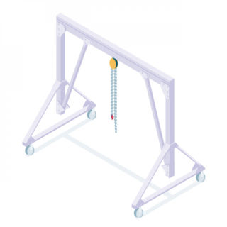 S426 - Un portique mobile démontable pour déplacer des charges lourdes