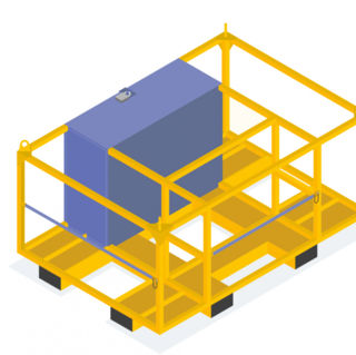 Caisson de transport d'accessoires de pelle rail-route