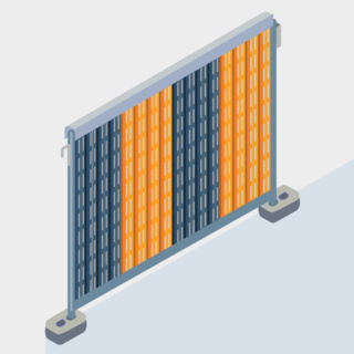 S2540 – Barrière de chantier basse