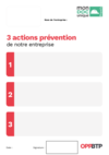 FOP133 - Je communique sur les trois actions prévention à mettre en œuvre dans notre entreprise