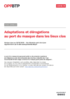 FOP59-Adaptations et dérogations au port du masque dans les lieux clos