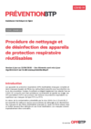 FOP57-Procédure de nettoyage et de désinfection des appareils de protection respiratoire réutilisables