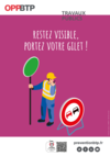 AF70 - AFFICHE - Travaux publics – Restez visible, portez votre gilet