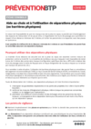 FOP62-Covid-19 : Aide au choix et à l’utilisation de séparations physiques